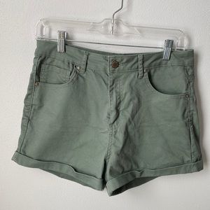 Green High Waisted Shorts - F21